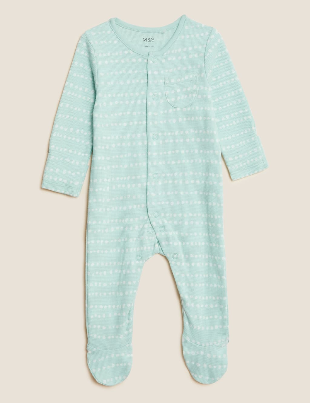 3pk Pure Cotton Striped Sleepsuits (61/2lbs - 3 Yrs) image 3