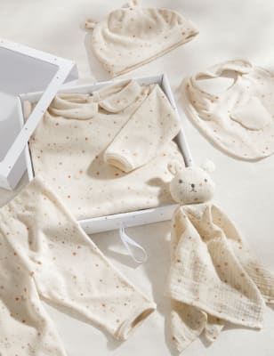 5pc Cotton Rich Stars Starter Gift Set (0-6 Mths)