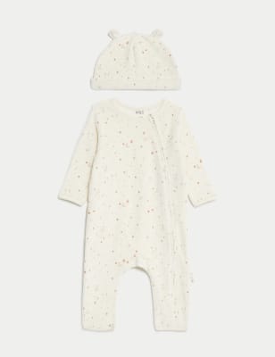 

M&S Collection 2pc Cotton Rich Moon & Star Outfit (7lbs-1 Yrs) - Cream Mix, Cream Mix