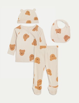 Pure Cotton Bear Sleepsuit (7lbs-1 Yrs)