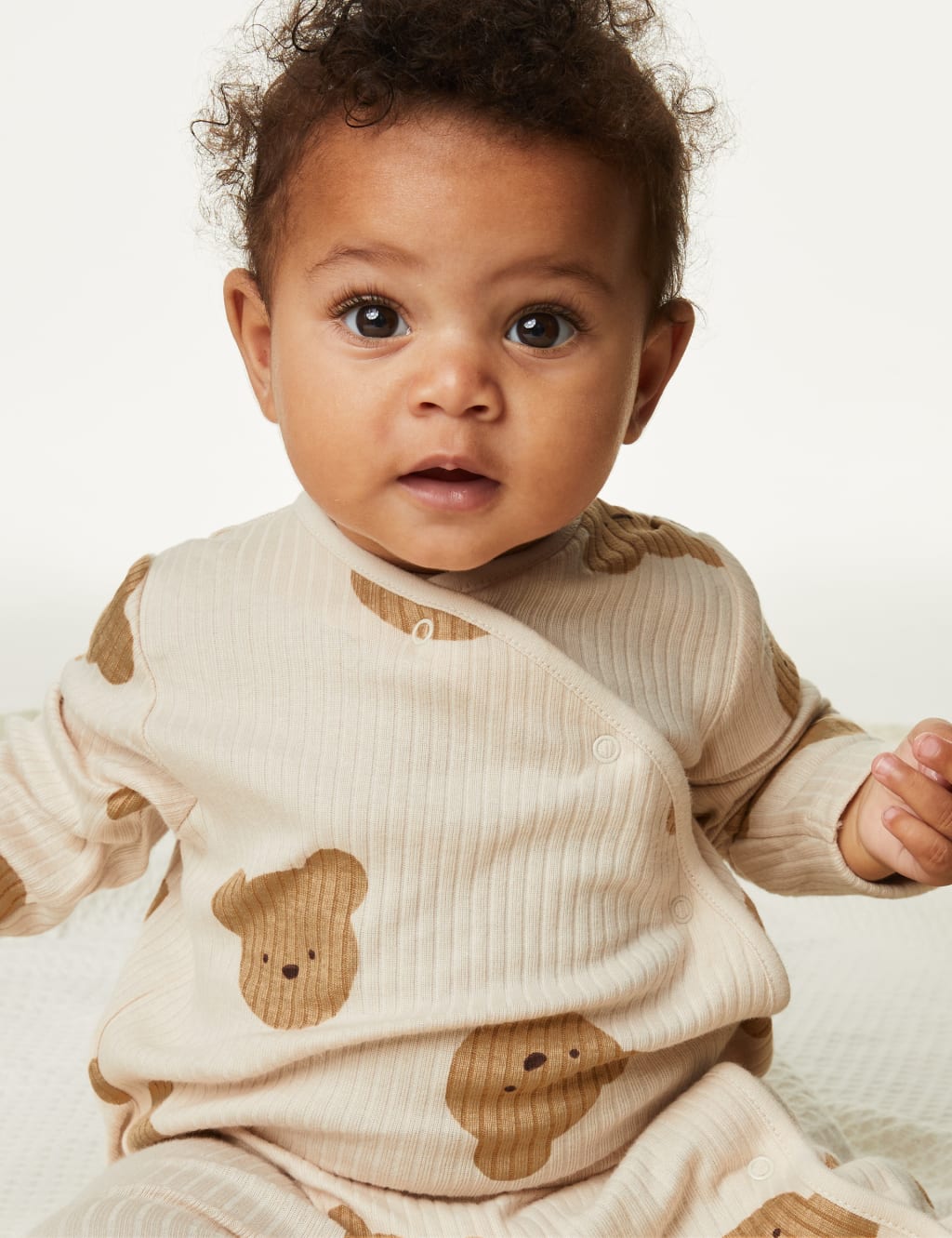 Pure Cotton Bear Sleepsuit (7lbs-1 Yrs) image 1