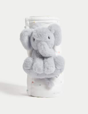 Blanket and stuffed clearance animal set