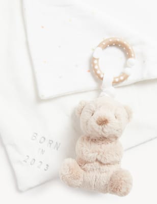 

Unisex,Boys,Girls M&S Collection Born In 2023 Soft Toy & Comforter - Soft Brown, Soft Brown