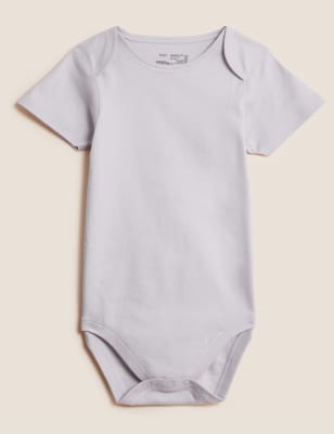 5pk Pure Cotton Strappy Bodysuits (6½lbs-3 Yrs), M&S Collection