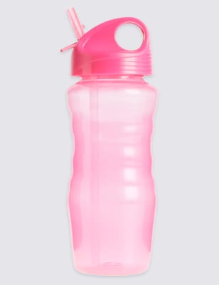 Kids' Clear Pink Water Bottle | M&S