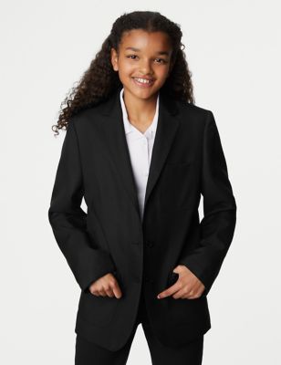 M&S Girls School Girls Regular Fit Blazer (3-16 Yrs) - 12yREG - Black, Black,Navy