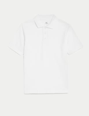 

Unisex,Boys,Girls M&S Collection Unisex Pure Cotton Polo Shirt (2-16 Yrs) - White, White