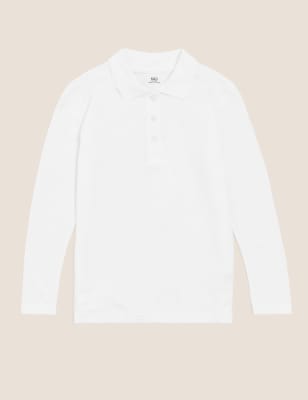 

Girls M&S Collection School Girls' Pure Cotton Polo Shirt (2-18 Yrs) - White, White