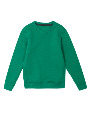 

Unisex,Boys,Girls M&S Collection Unisex V Neck Sweatshirt (2-16 Yrs) - Emerald, Emerald