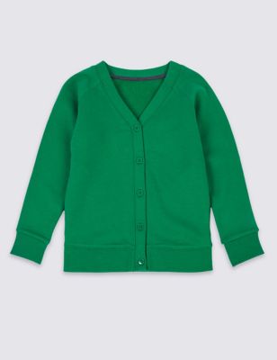 Gilet style sweat-shirt en coton, doté de la technologie StayNEW™, parfait pour l'école - Emerald