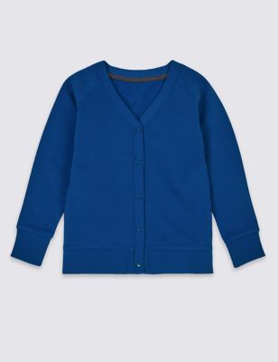 Gilet style sweat-shirt en coton, doté de la technologie StayNEW™, parfait pour l'école - Royal Blue