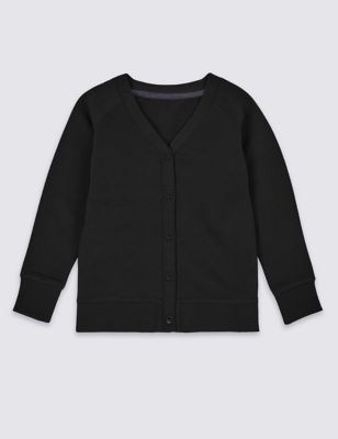 Gilet style sweat-shirt en coton, doté de la technologie StayNEW™, parfait pour l'école - Black