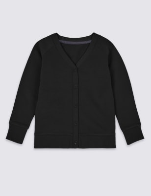 Gilet style sweat-shirt en coton, doté de la technologie StayNEW™, parfait pour l'école - Black