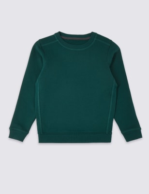 

M&S Collection Sudadera unisex de escote cerrado (2-16 años) - Bottle Green, Bottle Green