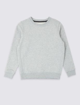 

Unisex,Boys,Girls M&S Collection Unisex Crew Neck Sweatshirt (2-16 Yrs) - Grey Marl, Grey Marl