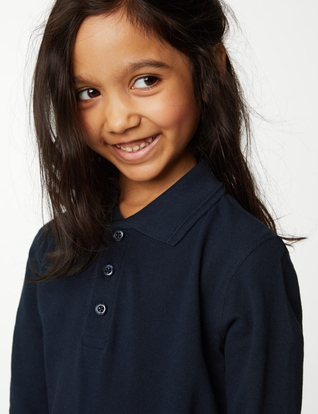 Childrens navy polo shirts sale