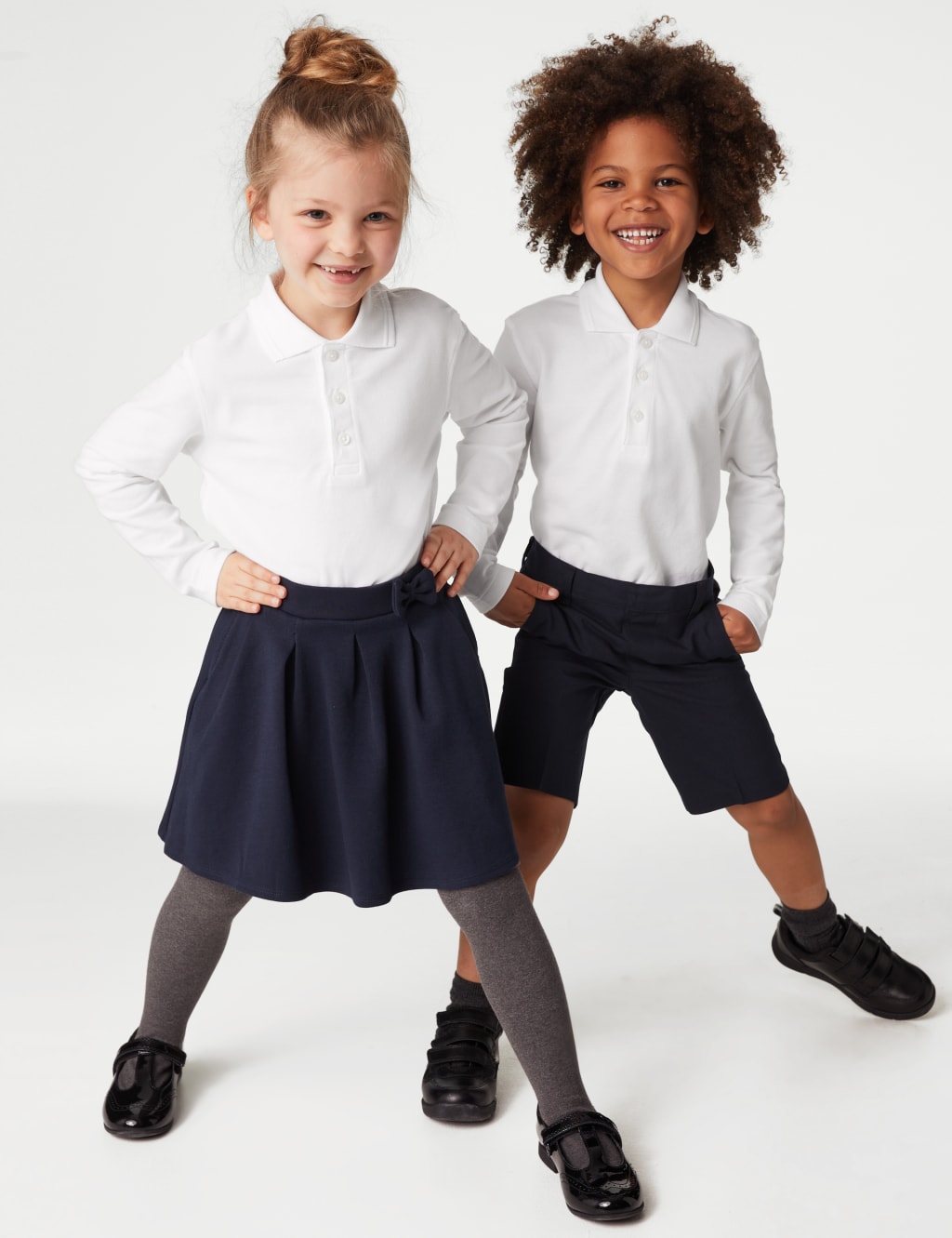 Unisex Long Sleeve Polo Shirt (2-16 Yrs) image 1