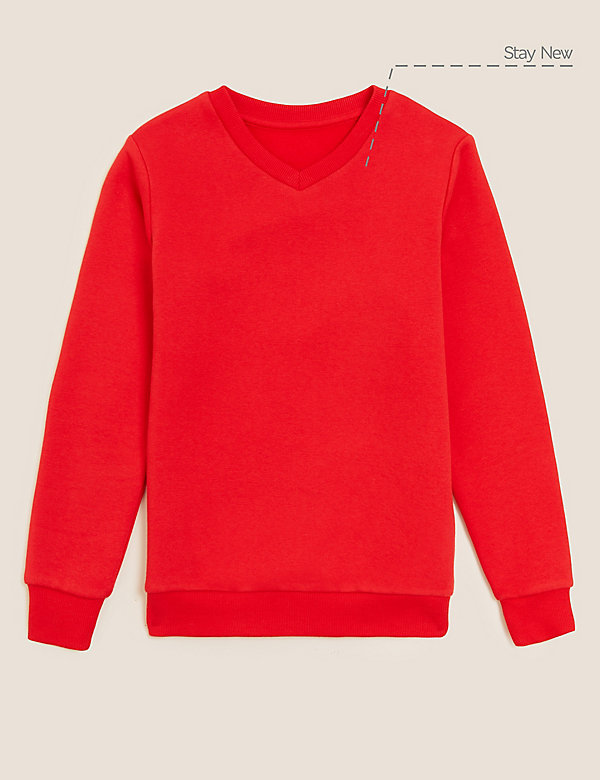 Unisex Cotton V-Neck Sweatshirt (2-16 Yrs) - BG