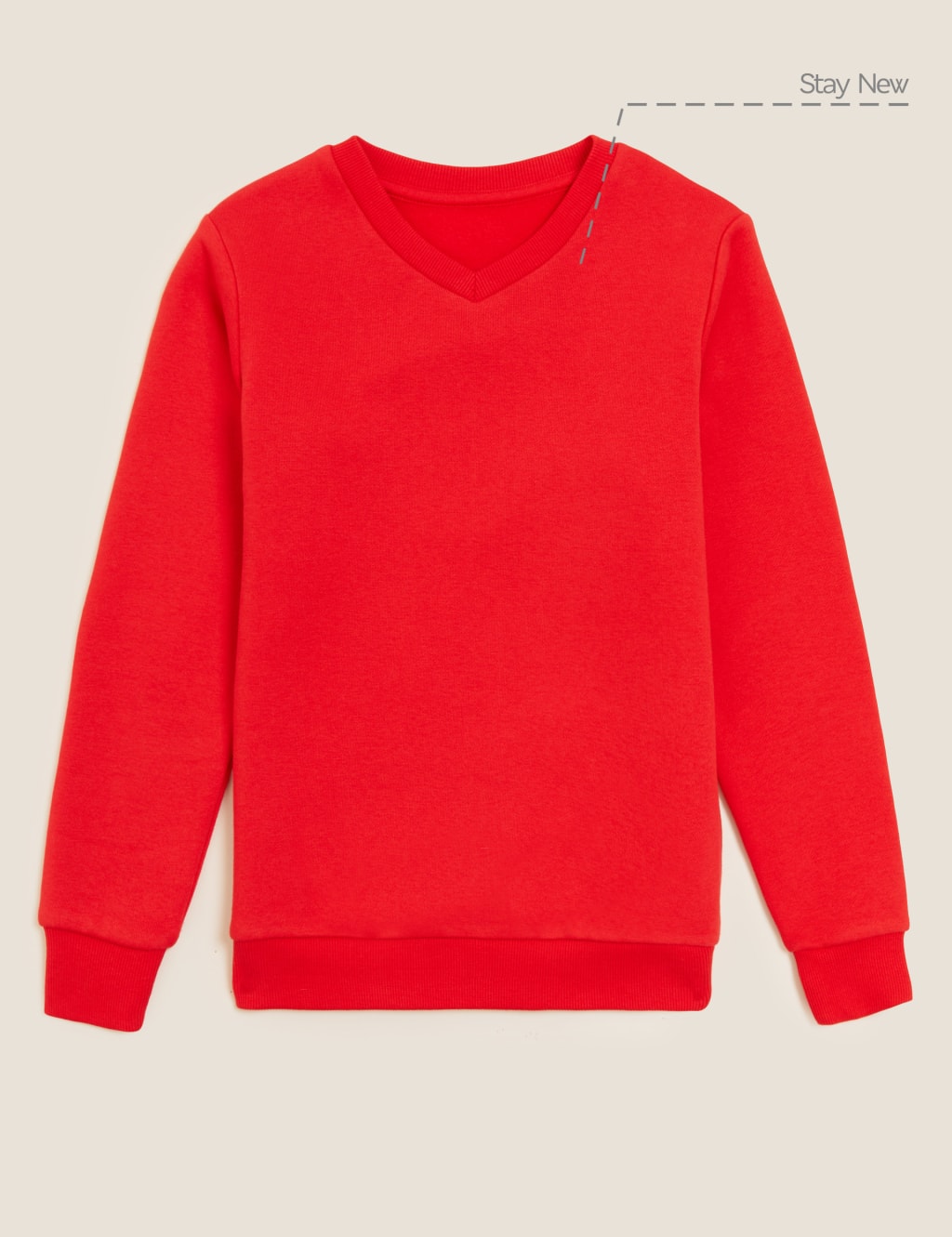 Unisex Cotton V-Neck Sweatshirt (2-16 Yrs)