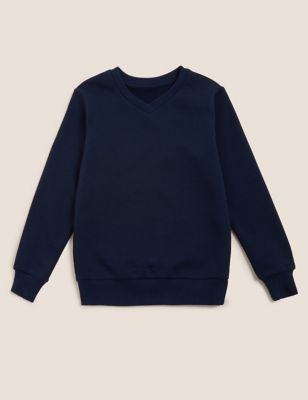 

Unisex,Boys,Girls M&S Collection Unisex Cotton V-Neck Sweatshirt (2-16 Yrs) - Dark Navy, Dark Navy