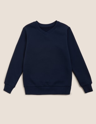 

Unisex,Boys,Girls M&S Collection Unisex Cotton V-Neck Sweatshirt (2-16 Yrs) - Dark Navy, Dark Navy