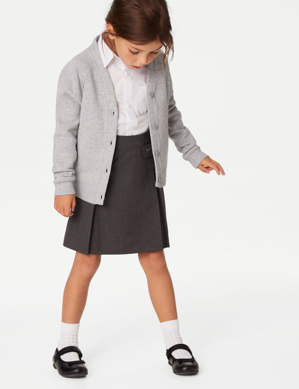 Girls' Cotton Regular Fit School Cardigan (2-16 Yrs) image 3