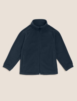 M&S Unisex Zip Fleece (2-16 Yrs) - 17-18 - Navy, Navy,Purple,Red,Grey Marl,Burgundy,Dark Grey,Royal 