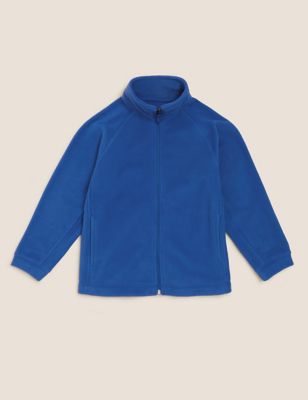 M&S Unisex Zip Fleece (2-16 Yrs) - 17-18 - Royal Blue, Royal Blue,Navy,Purple,Red,Grey Marl,Burgundy