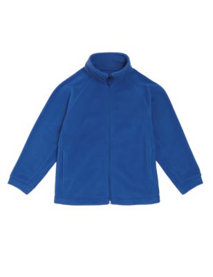 Unisex,Boys,Girls M&S Collection Unisex Zip Fleece (2-16 Yrs) - Royal Blue
