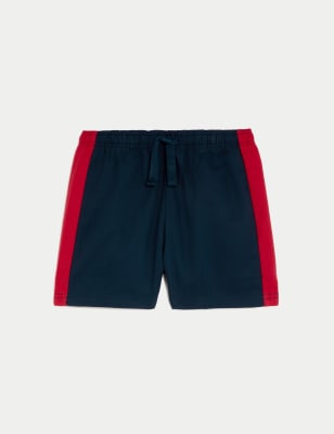 Short de sport unisexe 100 % coton - Red Mix