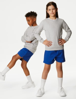 

Unisex,Boys,Girls M&S Collection Unisex Pure Cotton Sports Shorts (2-16 Yrs) - Royal Blue, Royal Blue