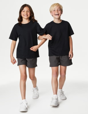 

Unisex,Boys,Girls M&S Collection Unisex Pure Cotton Sports Shorts (2-16 Yrs) - Dark Grey, Dark Grey