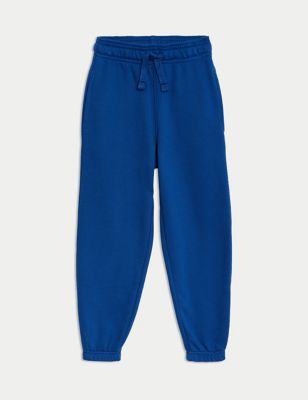 M&S Unisex Cotton Rich Regular Fit Joggers (2-18 Yrs) - 14-15 - Royal Blue, Royal Blue,Dark Navy,Bla