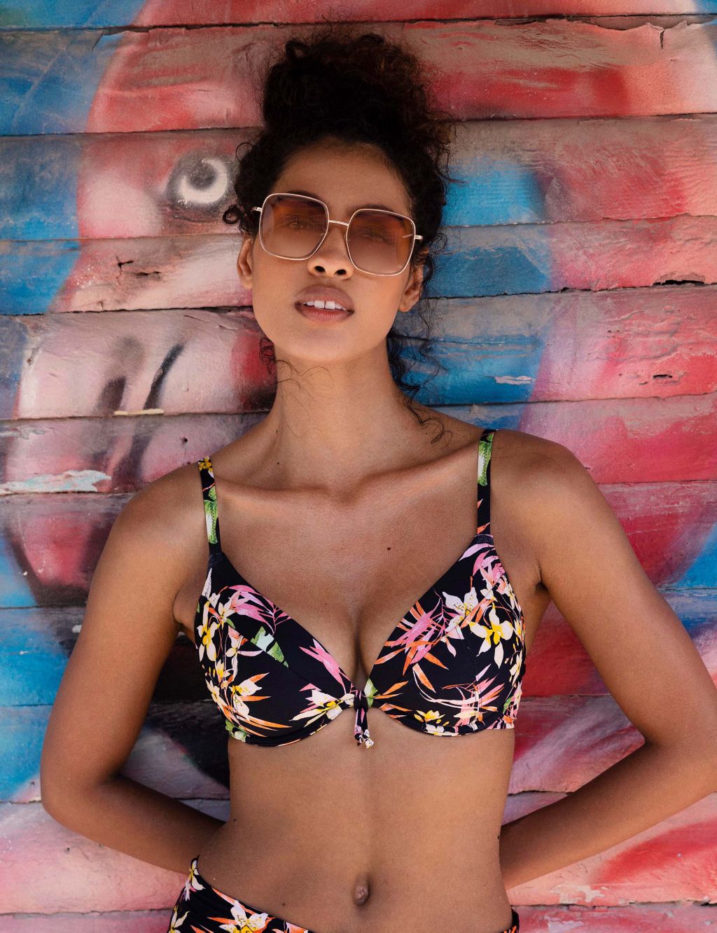 Savanna Sunset Wired Plunge Bikini Top D-G image 3