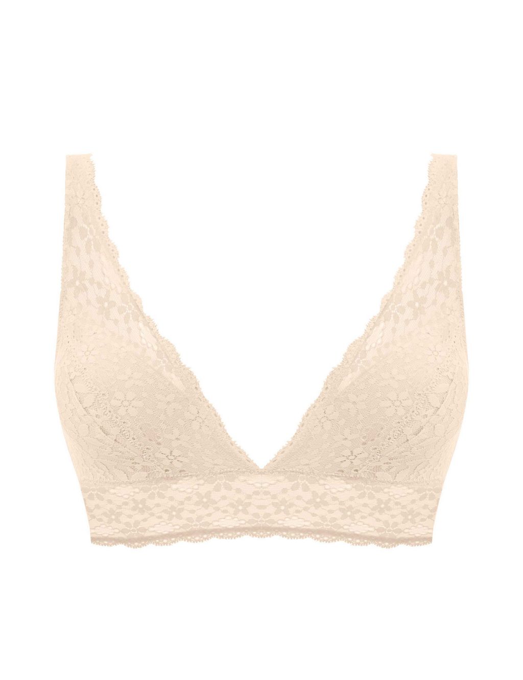 Halo Floral Lace Non Wired Plunge Bra image 2