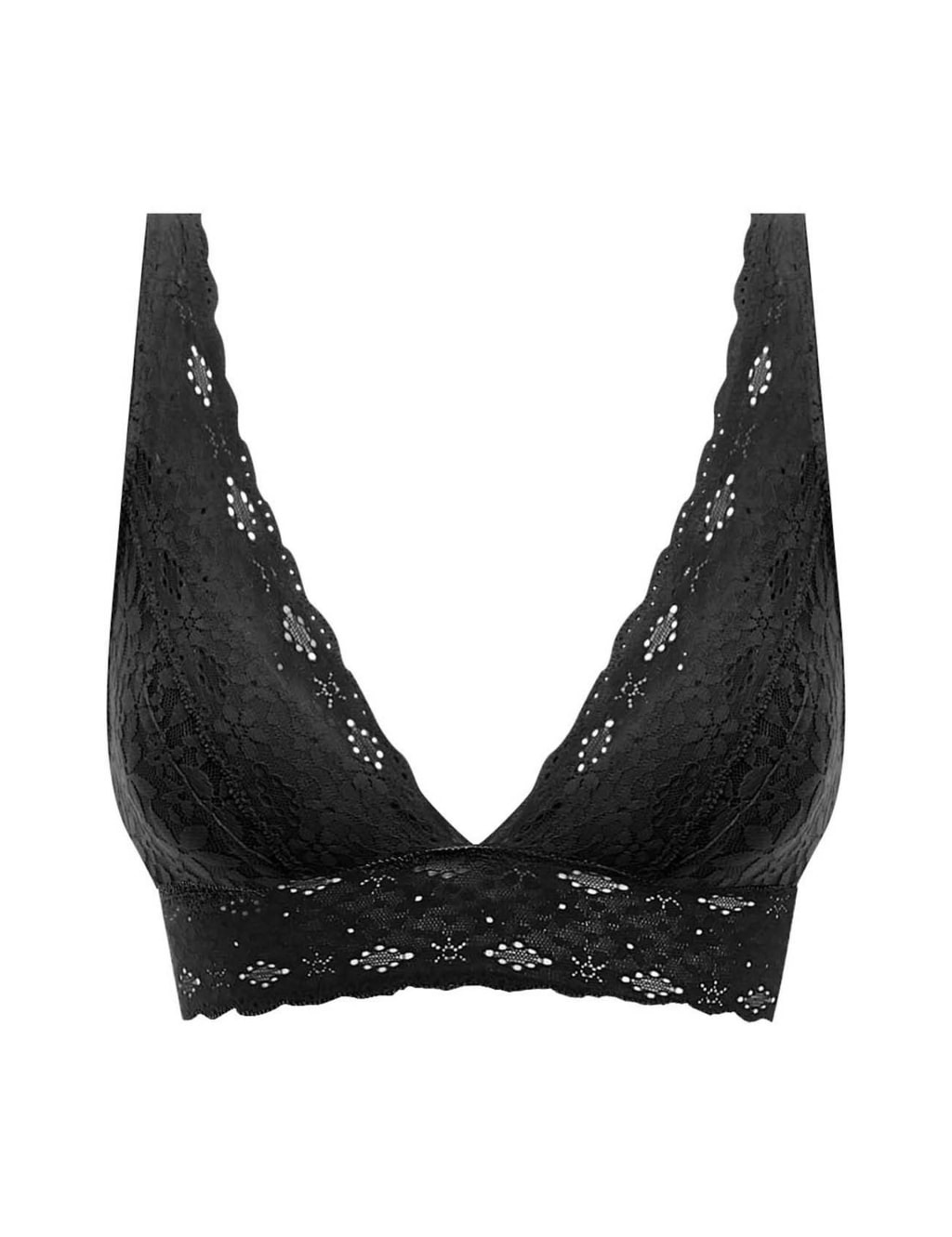 Halo Floral Lace Non Wired Plunge Bra image 2