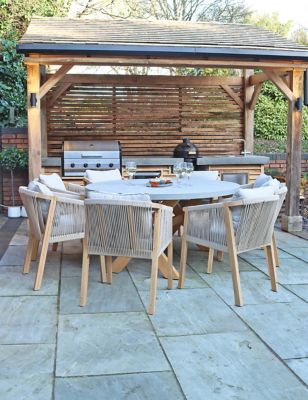 Royalcraft Luna 8 Seater Garden Table & Chairs - Natural, Natural