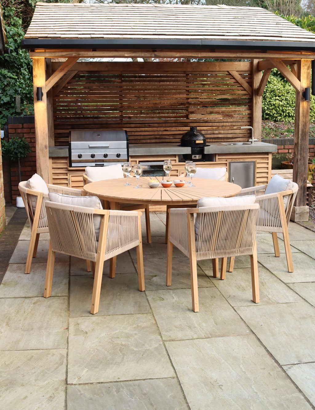 Roma 6 Seater Garden Table & Chairs