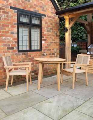 Royalcraft Roma 2 Seater Bistro Table & Chairs - Natural, Natural