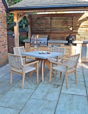 Royalcraft Luna 4 Seater Garden Table & Chairs - Natural, Natural
