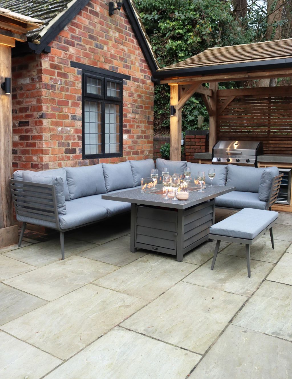 Mayfair Garden Firepit Lounge Set