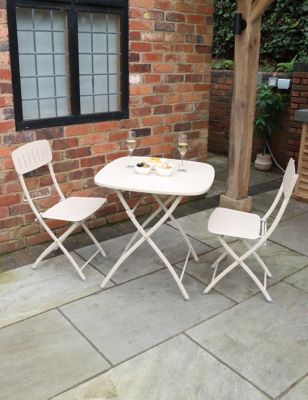 Royalcraft Venice Bistro Garden Table & Chairs - Cream, Cream,Olive