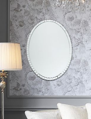 Laura Ashley Marcella Oval Wall Mirror - Silver, Silver