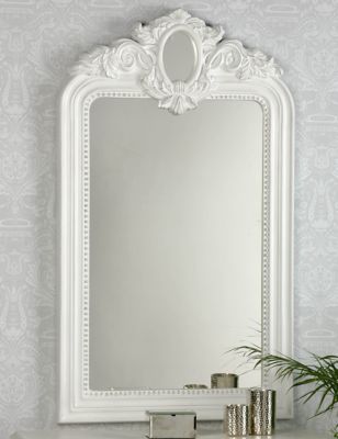 Laura Ashley Alana Rectangular Wall Mirror - Cream, Cream