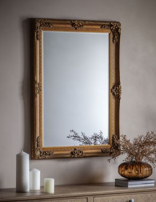 Gallery Home Abbey Extra Large Rectangular Wall Mirror - Gold, Gold