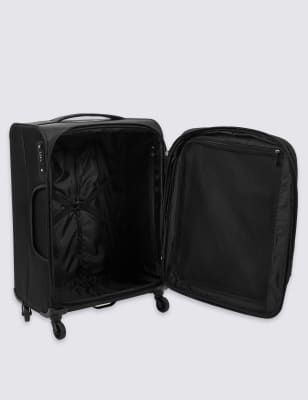 

M&S Collection Maleta mediana blanda con 4 ruedas Ultralite - Negro, Negro