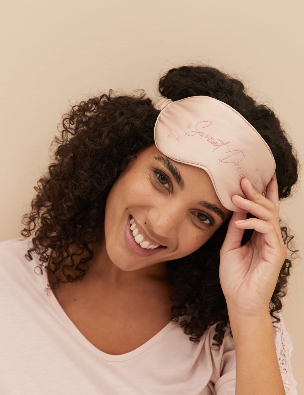 Pure Silk Embroidered Eye Mask
