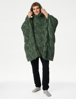 

The M&S Snuggle™ Teddy Fleece Hooded Blanket - Green, Green