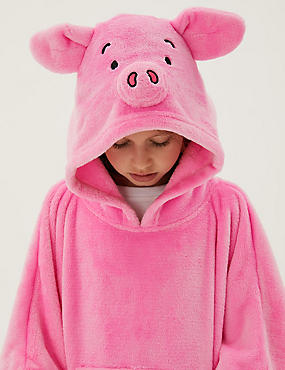 Fleece-Kapuzendecke mit Percy Pig™-Motiv für Kinder