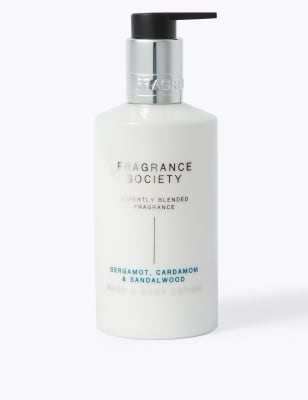 Fragrance Society Men's Bergamot, Cardamom & Sandalwood Hand & Body Lotion 265ml